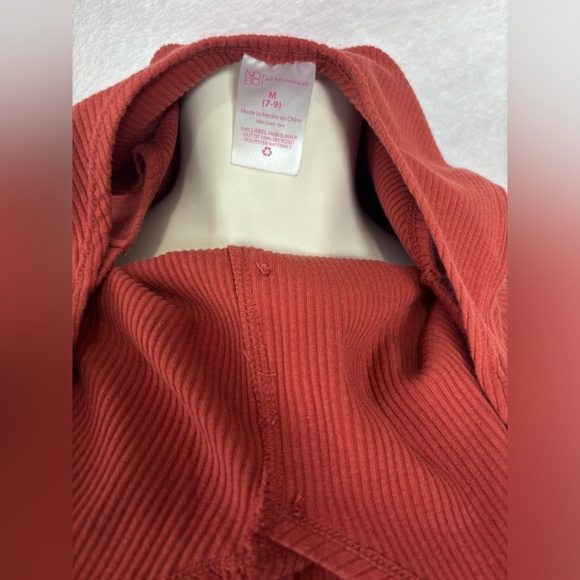 No Boundaries Ribbed Tank Top Button Front Sleeveless Casual Top Rust M - Picture 3 of 3